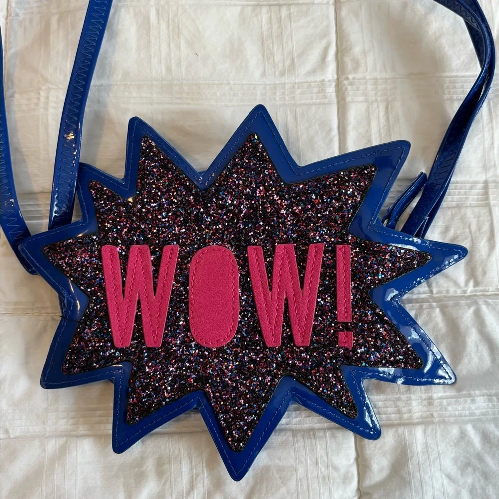 Blue Starburst 'WOW!' Crossbody kids purse